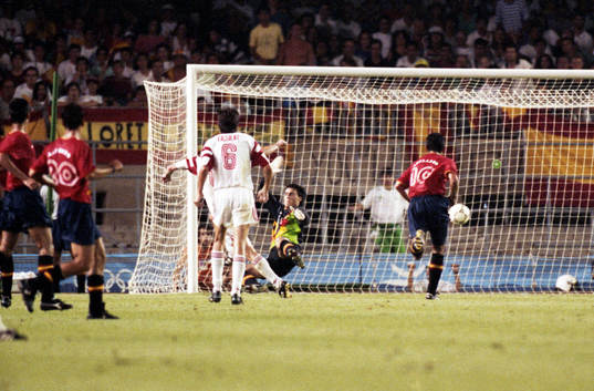 OS 1992, Fotboll, Final, Polen - Spanien, 2-3