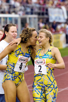 Monika Westén och Frida Johansson, Sverige på 400 m häck