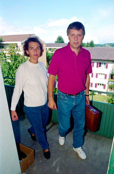 Fru Birgit och Conny Evensson, tränare i Kloten
