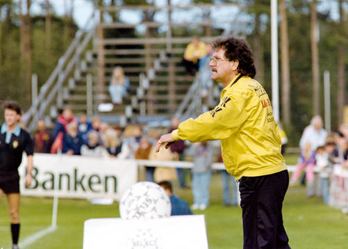 Peter Antoine. tränare i Mjällby