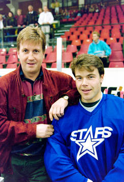 Målvakterna Peter Lindmark, Malmö och Kenneth Johansson,