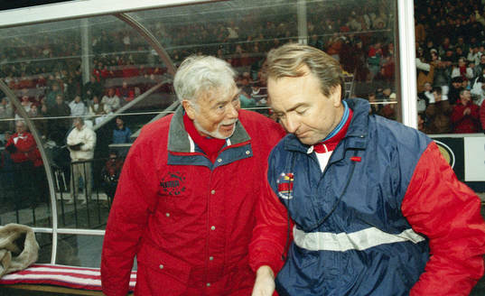 Ingvar Wenehed, ordförande och Bo Bosse Nilsson, tränare,