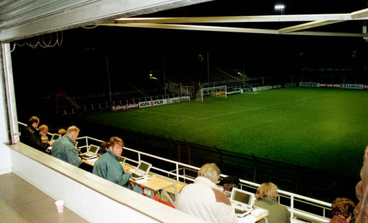 Pressläktaren på Råsunda