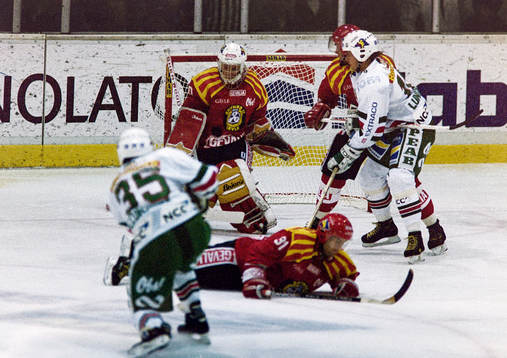Situation framför brynäs målvakt Michael Sundlöv