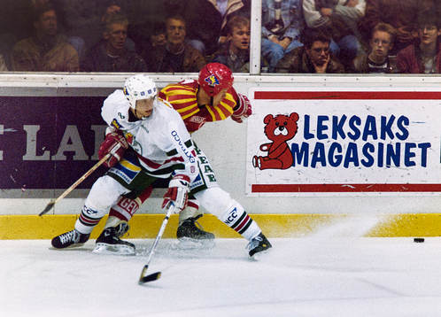 Daniel Johansson, Rögle stoppar Mikael Lindholm, Brynäs