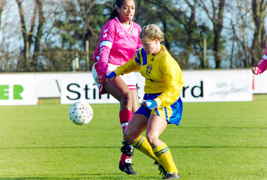 Fotboll, Damer, EM, Kvartsfinal, Danmark - Sverige, 1-1
