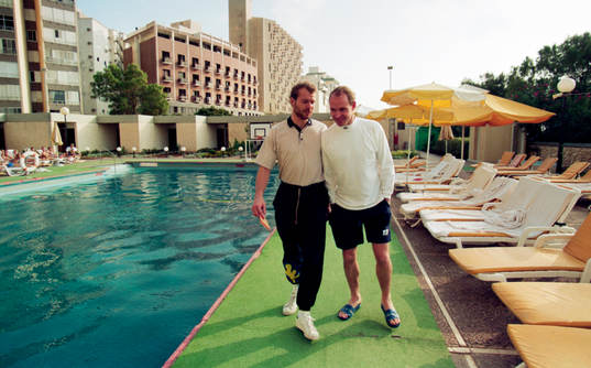 Lars Eriksson och Thomas Ravelli, målvakter