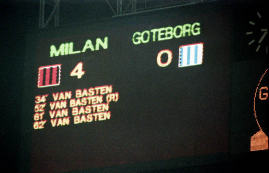Resultattavlan på San Siro
