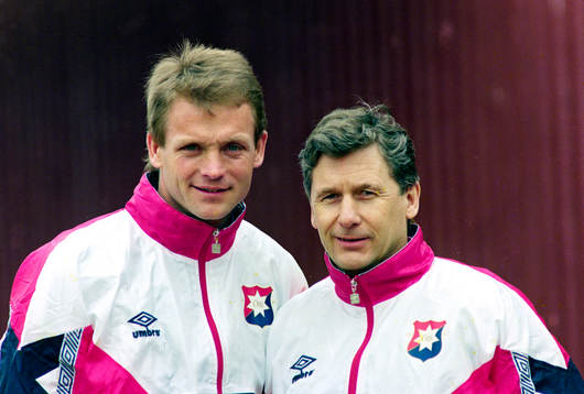 Torbjörn Nilsson och Gunder Bengtsson, tränare, Örgryte