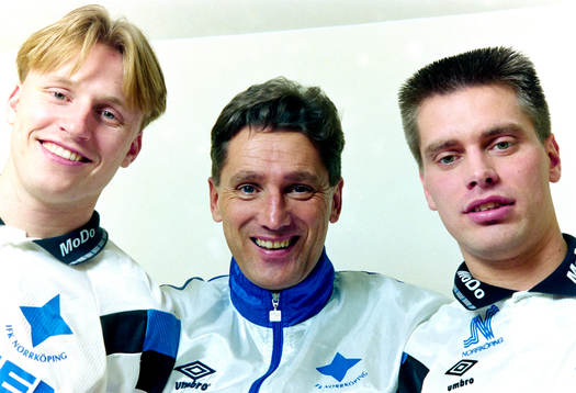 Kennet Andersson, Sören Cratz, tränare och Jan Jansson,