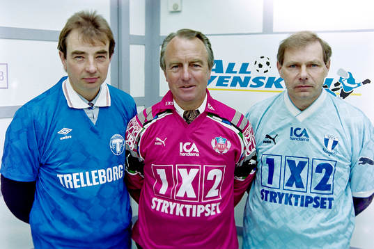 De skånska lagens tränare, fr. v: Tom Prahl, Trelleborg,