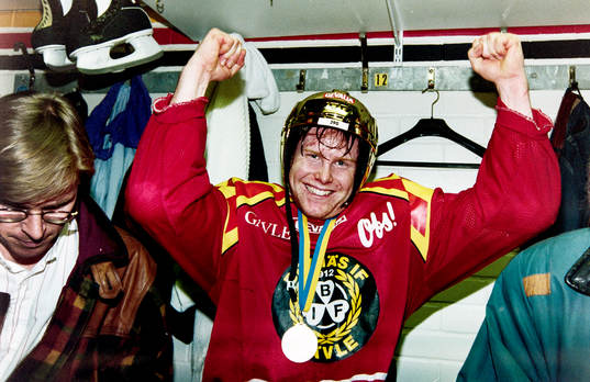 Brynäs Andreas Dackell jublar