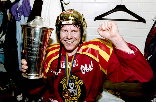 Brynäs Andreas Dackell jublar