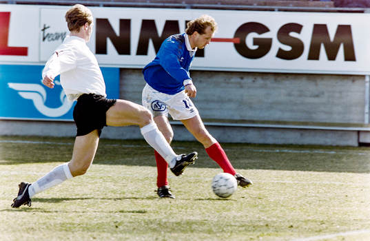 Trelleborgs Lars Blixt med bollen