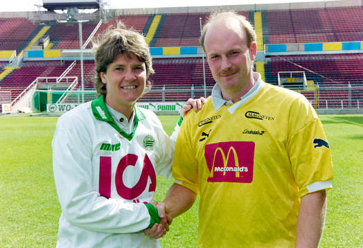 Pia Sundhage, Hammarby och Thomas Gustafsson, tränare i