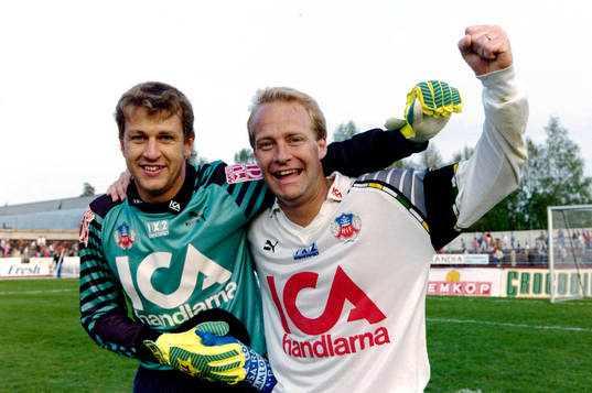 Sven Andersson, målvakt och Mats Magnusson, Helsingborg