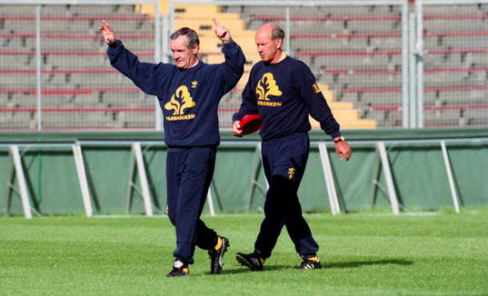 Tord Grip, assisterande förbundskapten och Tommy Svensson,