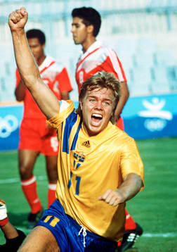 Fotboll, Tomas Brolin, Sverige, jubel