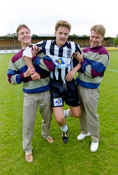 Per Harrysson, Johan Augustsson och Joakim Nilsson,