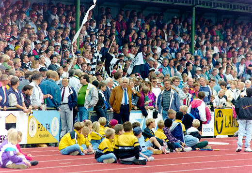Hässleholms ordförande Lennart Persson innan matchstart