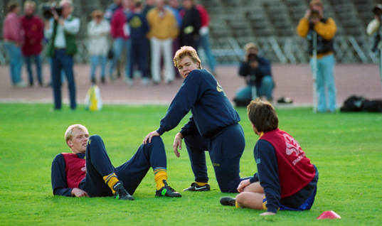 Klas Ingesson och Tomas Brolin