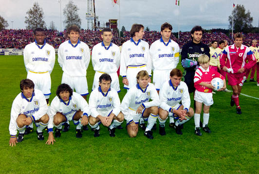 Parmas startelva med Tomas Brolin i laget