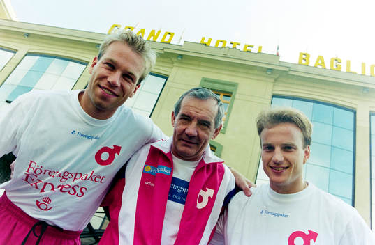 Dan Fröberg, Tord Grip, tränare och Henrik Berger,