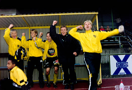 Anders Linderoth och Peter Swärdh jublar