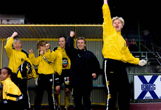 Anders Linderoth och Peter Swärdh jublar
