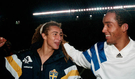Henrik Larsson och Martin Dahlin