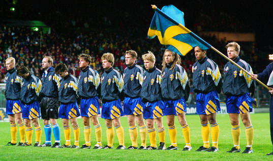 Fotboll, VM-Kval, Sverige - Finland, 3-2, lagbild,