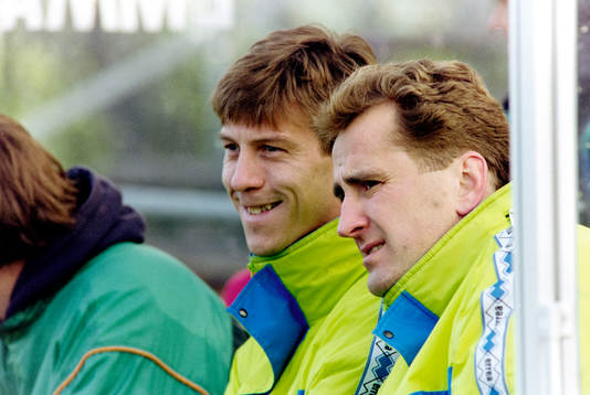 Kjell Jonevret och Erik Hamrén, tränare i Vasalund