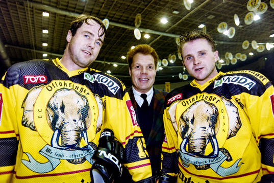 Kent Nilsson, Claes-Göran Wallin, tränare och Jan