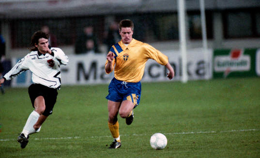 Jan Jansson med bollen