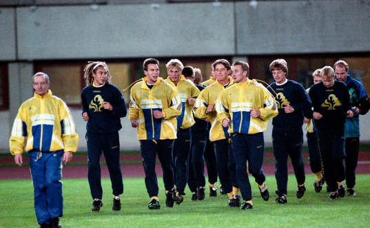 Henrik Larsson, Patrik Andersson och Stefan Landberg i