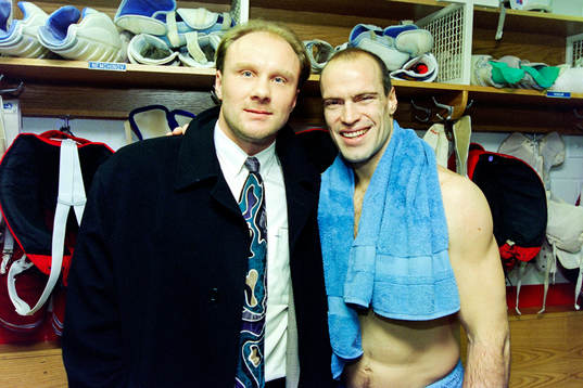 Peter Andersson och Mark Messier, New York Rangers