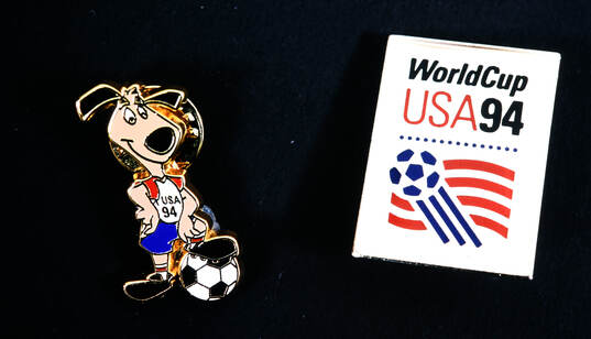 Fotboll, VM USA 1994 VM-maskoten Striker. Football, World