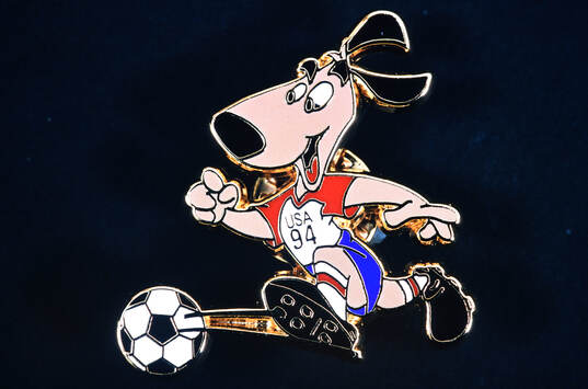 Fotboll, VM USA 1994 VM-maskoten Striker. Football, World