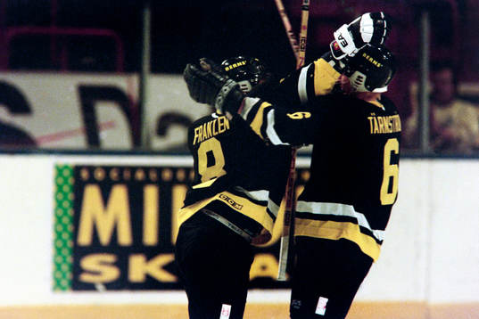 Rikard Franzén och Dick Tärnström, AIK jublar