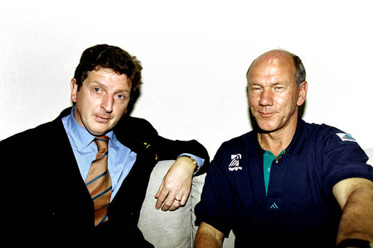 Roy Hodgson, förbundskapten i Schweiz  och Tommy Svensson,