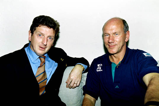 Roy Hodgson, förbundskapten i Schweiz  och Tommy Svensson,