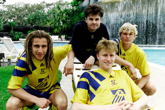 Henrik Larsson, Anders Limpar, Kennet Andersson och Mats