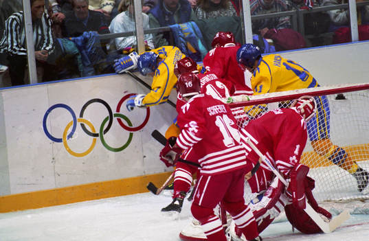 OS, Lillehammer, Ishockey, Gruppspel, Sverige - Kanada