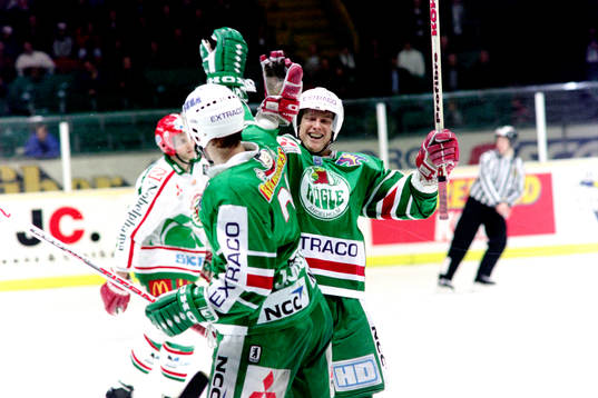 Jörgen Jönsson och Mikael Johansson, Rögle jublar