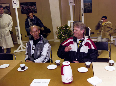 Torben Storm, tränare i Landskrona och Hans Backe,