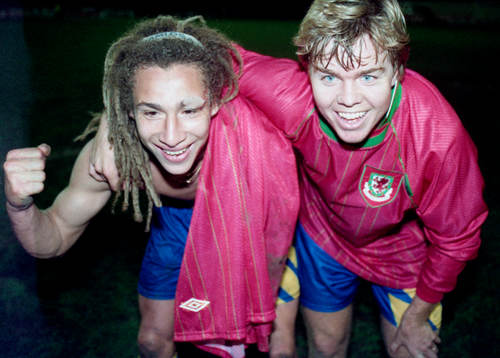 Målskyttarna Henrik Larsson och Tomas Brolin