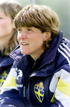 Pia Sundhage, förbundskapten i Sverige