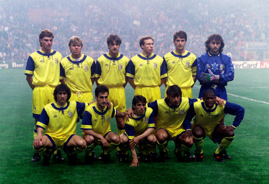 Parmas startelva med Tomas Brolin i laget