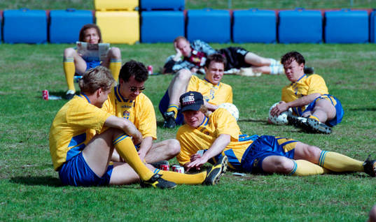 Jonas Thern, Stefan Rehn och Stefan Schwarz kopplar av med
