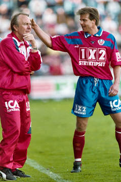 Bo Nilsson, tränare och Roland Nilsson, Helsingborg